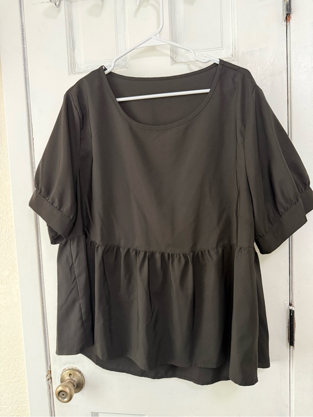 Women's Peplum Short Sleeve Top